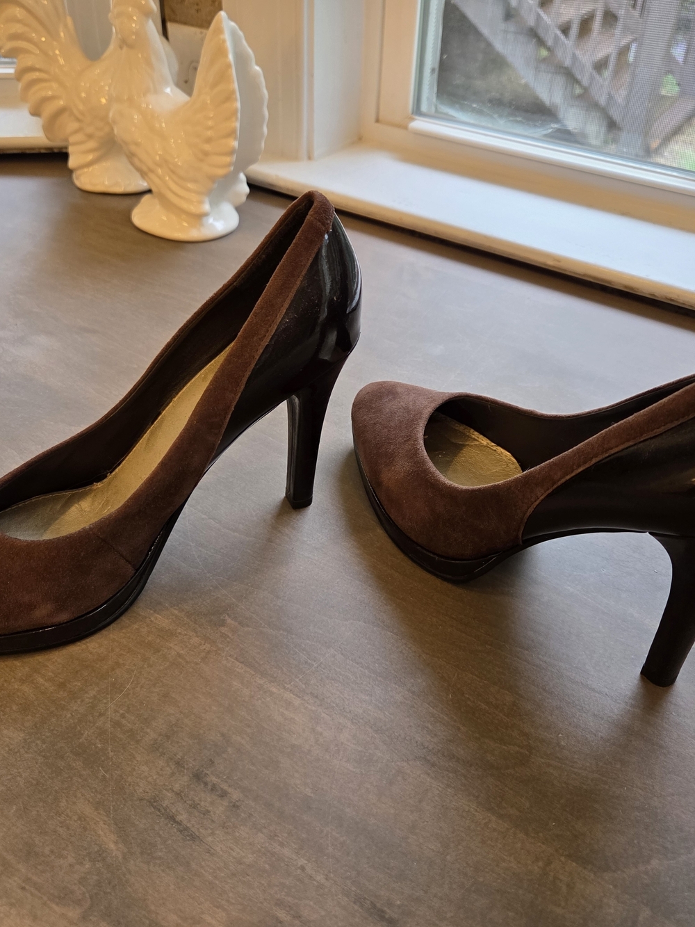Women's Brown Suede High Heel Pumps